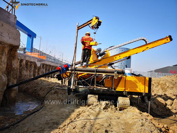 Độ sâu lỗ 130m Giàn khoan thủy lực / Máy khoan lắp bánh xích